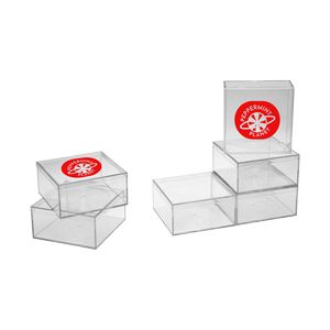 4" x 4" x 2" Clear Plastic Box