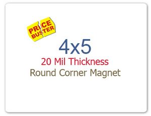 4x5 Round Corners Indoor Magnets - 20 Mil