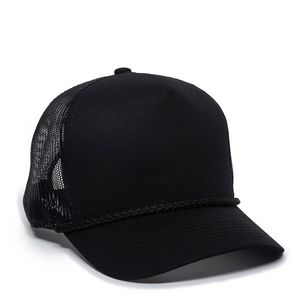 5 Panel Cap w/Mesh Back & Visor Cord