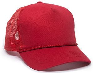 5 Panel Cap w/Mesh Back & Visor Cord