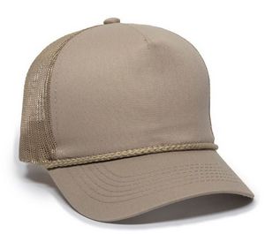 5 Panel Cap w/Mesh Back & Visor Cord