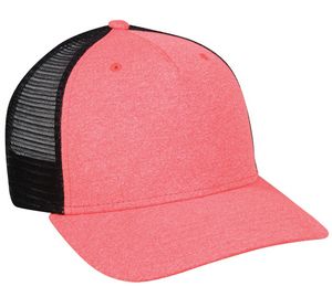 5 Panel Heather Cap w/Mesh Back