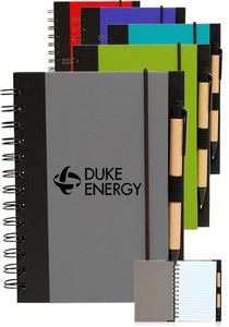 5" x 7" Eco Friendly Spiral Notebook and Pen