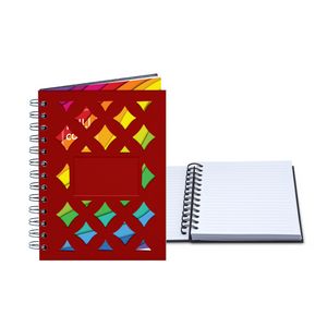5" x 7" Venetian Diamond Leather Spiral Journal