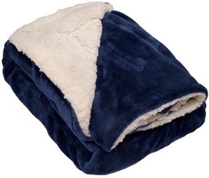 50"X60" Velvet Sherpa Throw