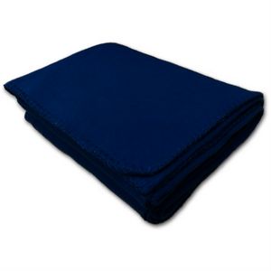 50"X60" Whipstitch Fleece Blanket - Navy Blue