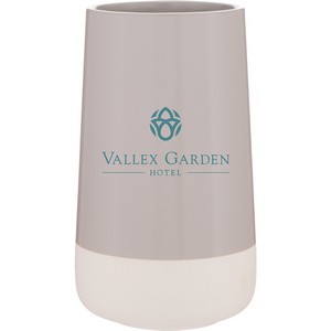 55 oz Calyx Ceramic Vase (Light Gray)