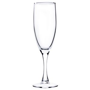 5.75 Oz. Champagne Flute Glass w/Tapered Stem (Screen Printed)
