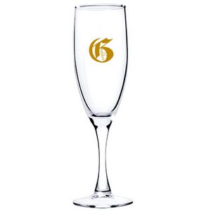 5.75 Oz. Screen Printed Champagne Glass W/Tapered Stem (Set Of 2)