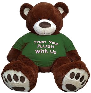 59" Stuffed Dark Brown Bear