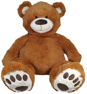 59" Stuffed Medium Brown Bear