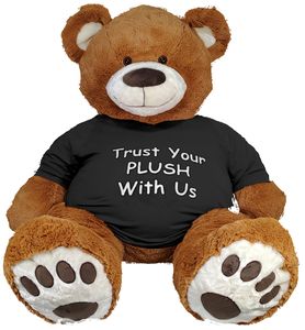 59" Stuffed Medium Brown Bear