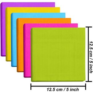 5x5 Small Beverage Napkins for Drinks and Snacks