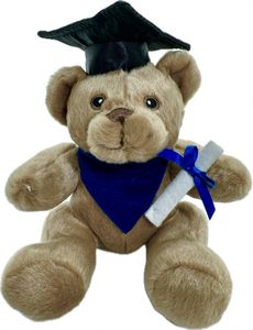 6" Bear With Graduation Cap