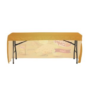 6' Fitted Table Cover w/ Open Back in Full Color Overall