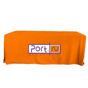6' Fitted Table Cover with Pleats Full Color Overall
