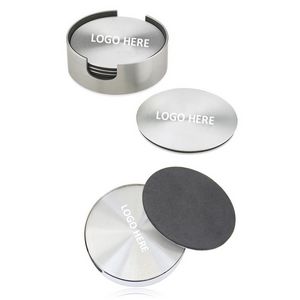 6 Piece Stainless Steel Coaster Set