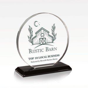 6" Round Glass Award - Natrona