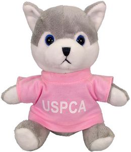 6" Sitting Husky Beanie
