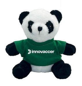 6" Sitting Panda Bear Beanie with Embroidered Eyes