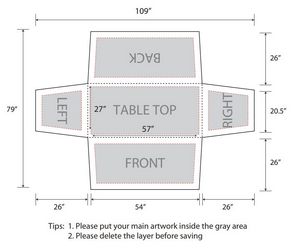 6' Stretch Table Covers in Full Color Overall