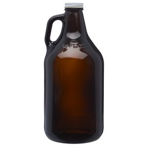 64 Oz. Amber Handle Glass Beer Growler