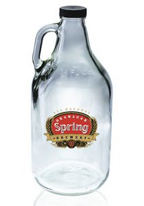 64 Oz. Clear Glass Beer Growler