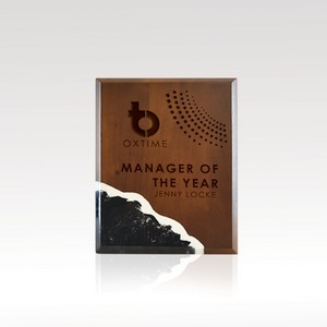 7" Acacia Plaques - Natural Edge - Black