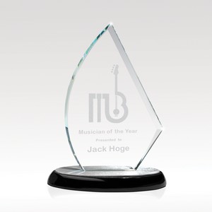 7" Cast Base Glass Award - Emery