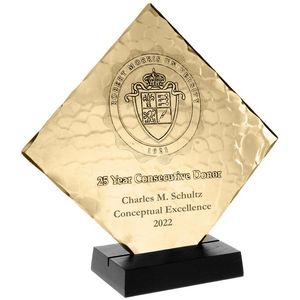 7" Diamond Award w/Wood Base