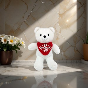 7" White Beanie Bear