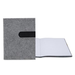 7" x 9" Gray Felt Commuter Stitched Journal