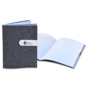 7" x 9" Gray Felt Commuter Stitched Journal