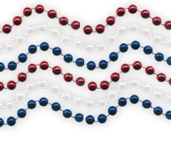 7.5 Mm Bead Necklace (Red