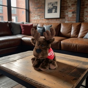 8" Brown Plush Moose