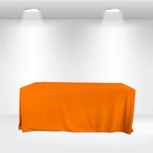 8' Fitted Table Cover with Pleats in Full Color Overall