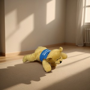 8" Laying Down Beanie Brown Bear