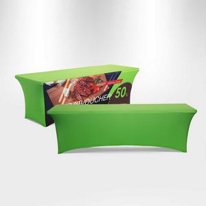 8' Stretch Table Covers in Full Color Overall