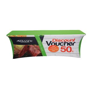 8' Stretch Table Covers with Zipper in Full Color Overall
