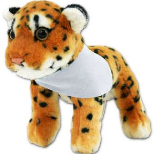 8" Stuffed Jungle Animal - Standing Brown Leopard