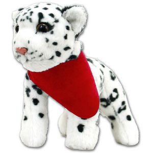 8" Stuffed Jungle Animal - Standing White Leopard