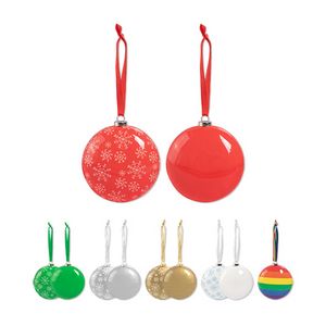 80mm Shatterproof Flat Ornament