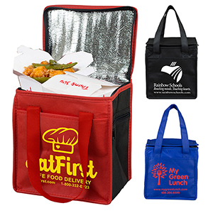 8"W x 8-1/2"H x 6"Gusset - "SUPER FROSTY" Insulated Food Delivery Bag â€“ Lunch Size Tote (Overseas)