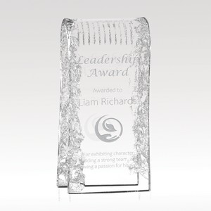 9" Glass Award - Arched Reflections