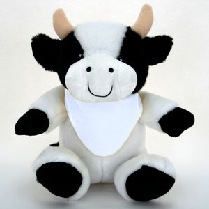 9" Stuffed Animal Cozy Companion Sitting Cow with Horns