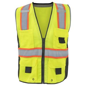 ANSI Class 2 Premium Safety Vest with Black Trim