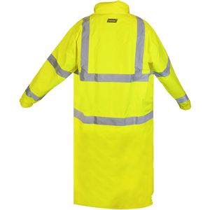 ANSI Class 3 Hi-Vis Polyester/PU Rain Coat
