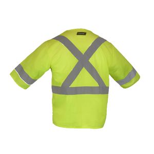 ANSI Class 3 Hi-Vis Safety Vest with X Reflective Back
