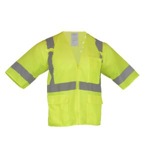 ANSI Class 3 Hi-Vis Safety Vest with X Reflective Back