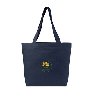 AWAREâ„¢ Recycled Cotton Shopper Tote with Interior Zip Pocket - Indigo Denim